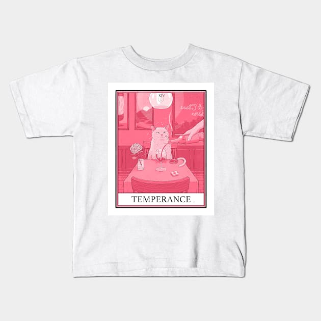 Temperance Cat Tarot Kids T-Shirt by B McCormick ART